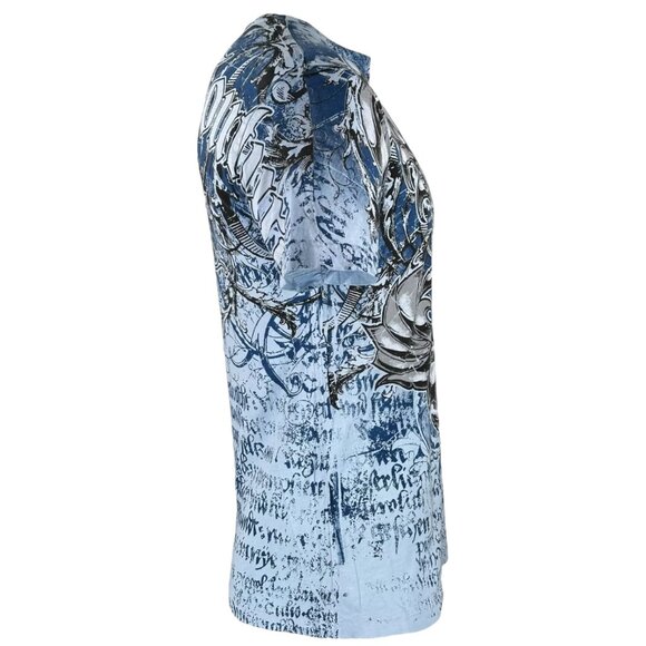 Xtreme Couture by Affliction Men's T-Shirt Crusaders Blue Biker S-2XL - Picture 7 of 10